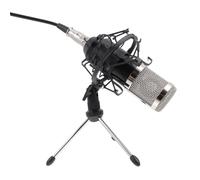 SHOWERORO Condenser Microphone Set for Ktv Chat Mic Cable Black Silver Mesh Head Multi-functional Mic