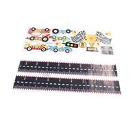 SHOWERORO Creative Height Ruler Wall Sticker Removable Growth Chart Decals for Boys and Girls Decor Height Measurement Sticker Race Cars Design for Living Wall