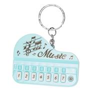 SHOWERORO Creative Mini Macaron Blue Piano Keyboard Keychain, Portable Electronic Piano Bag Pendant, Decorative Hanging Key Chain for Backpacks and Accessories