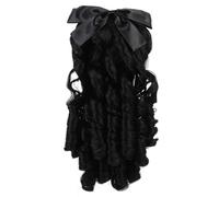 SHOWERORO Curly Ponytail Wig Extension for Women, Long Natural Black Ringlet Hairpiece, Retro Princess Style Headdress Suitable for Cosplay and Daily Wear