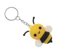 SHOWERORO Cute Cartoon Bee Keychain Charm Pvc and Metal Material, Versatile Use for Bags and Keys, Present Idea and Party Favors for Baptism Parties and Events