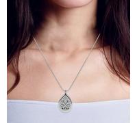 SHOWERORO Delicate Stainless Steel Essential Oil Diffuser Necklace Hollow Teardrop Aromatherapy Pendant with Chain Elegant Aroma Jewelry for Women Portable Fragrance Locket