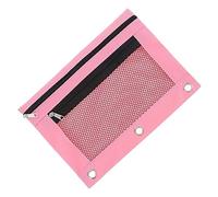 SHOWERORO Detachable Binder Pencil Pouch Lightweight Tear Resistant Stain Mesh Pocket with Binder Rings for School Office and Travel