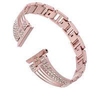 SHOWERORO Diamond Studded Stainless Steel Watchband for Compatible Smartwatch Elegant Rhinestone Strap with Secure Closure Luxury Bling Alloy Bracelet for Women and Ladies