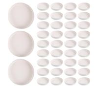 SHOWERORO Disposable Paper Cup Lids with 7mm Straw Hole, Flat White Paper Covers for Hot Drinks, Suitable for Bars, Ktv, Hotels and Cafes, Straw-friendly Surface for Logo Printing, Pack