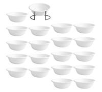 SHOWERORO Disposable Pet Feeding Bowl Set with Large Capacity, Paper and Iron Material, User-friendly Design for Indoor and Outdoor Use, Suitable for Dogs and Cats, Includes Rack,