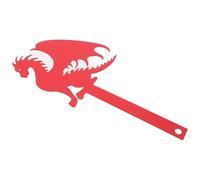 SHOWERORO Dragon Iron Mailbox Flag Post Box Flag Replacement Decorative Metal Vertical Mailbox Stake with Dragon Silhouette