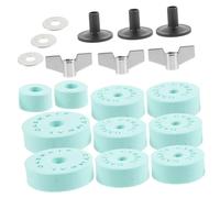 SHOWERORO Drum Gel Pads Accessories Set 21 Pieces Eva Cotton Pad Non-slip Cymbal Metal Washer