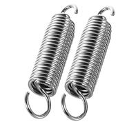 SHOWERORO Drum Kick Pedal Spring 2pcs Stainless Steel Drum Foot Pedal Spring for Percussion Instruments Silver