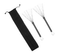 SHOWERORO Drum Wire Brush Drum Brush for Jazz Portable Stick Bag Mesh Pockets for Accessories Storage