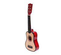 SHOWERORO Educational Present: 21 Inch Acoustic Guitar Boys and Girls Folk Instrument Beginner's Music Instrument Wooden Craft Beige