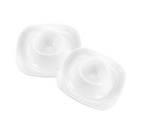 SHOWERORO Egg Boiled Ceramic Use Household Cups Convenient Holders 2pcs White Hard Racks for Breakfast for Home and Hotel