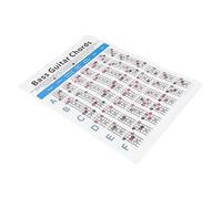 SHOWERORO Electric Bass Chord Chart for Beginners Large Four-string Bass Guitar Music Chord Poster and Fingering Practice Guide Reference