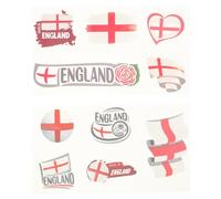 SHOWERORO England Fan Face and Body Stickers Set, Delicate Portable Soccer Game Temporary Tattoos for Adults, Small Festival Fake Tattoos for Event Decoration