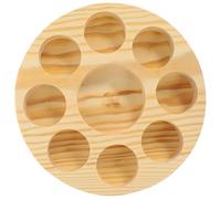 SHOWERORO Essential Oil Organizer Stand with 9-Round Slots Glass Bottle Holder 13.6Cm Diameter Perfume and Nail Oil Storage Display for Home and Travel