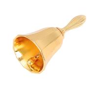 SHOWERORO European Style Metal Hand Bell for Restaurant Bar and Classroom 6-inch Loud Call Bell Comfortable Grip for Service and Communication