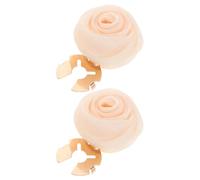 SHOWERORO Fabric 3D Rose Flower Button Covers Cufflinks Pair Decorative Button for Men’S Wedding Shirts and Formal Dress Jackets