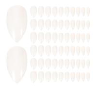 SHOWERORO Fake Nails Set Design Your Own Style and Pattern Plastic Material 600pcs White Easy to Apply Manicure Stickers for Women, for Holiday Events and Parties