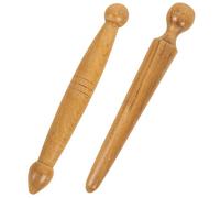 SHOWERORO Foot Reflexology Wooden Massage Sticks 2Pcs Small Size Manual Tools for Muscle Relaxation and Therapy at Home or On-The-Go