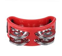 SHOWERORO Foot Tambourine Musical Instrument with Metal Percussion for Acoustic and Jam Sessions Body and Comfortable Elastic Strap