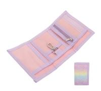 SHOWERORO Glitter Wallet with Coin Pocket and Folding Design, Polyester Material Bifold Wallet with Multiple Storage Pockets, for School and Daily Card Organisation