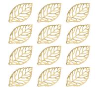 SHOWERORO Golden Hollow Leaf Charms Pendants Easy Maintenance and Versatile Usage 200pcs Iron Material Elegant Design for Jewelry Making for Creating Earrings and Social Events