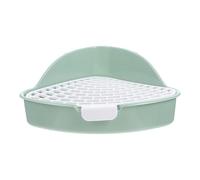 SHOWERORO Guinea Pig Litter Box and Bunny Potty Trainer Small Pet Corner Toilet with Removable Tray for Cage Use in Mint Green