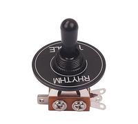 SHOWERORO Guitar Toggle Switch Washer Black Aluminum Way Toggle Rhythm Treble Ring Plate for