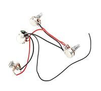 SHOWERORO Guitar Wiring Harness Replacement Parts 500k Potentiometer Harness Pre-wired Kit for Electric Bass