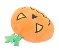 SHOWERORO Halloween Cat Chew Cat Teething Teething Plush 3.14x2.75x1.18in Pumpkin-shaped Creative Cartoon Interactive Exercise and Bringing Joy