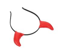 SHOWERORO Halloween Devil's Horn Headband and Devil, Lightweight Red Leather Costume Accessory, Easy to Wear Hairband for Masquerade and Halloween Parade