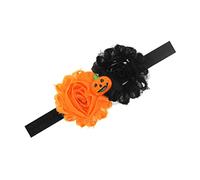 SHOWERORO Halloween Pumpkin Headband Baby Girl's Costume Accessory Toddler's Hair Band Adorable Skull Pattern for Baby Shower Photo Shoot
