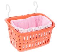 SHOWERORO Hamster Hanging Bed Basket with Plush Cushion and Blanket, Wear-resistant Plastic Basket for Small Pets, Keep Warm Nest Suitable for Hamsters and Squirrels,