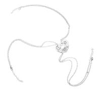 SHOWERORO Heart-Shaped 3pcs Friendship Pendant Necklace Set with Sun, Moon, and Star Charms in Silver - Matching Best Friend Necklaces for Women, Symbolic Jewelry for Close Friends