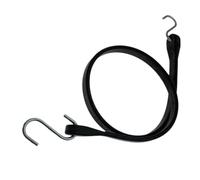 SHOWERORO Heavy Duty Rubber Bungee Cord for Secure Cargo with Double Hooks Elastic Tarp Strap with Quick Operation, Sturdy Black Tie down Strap for Trailers and Trucks and Rv Accessories