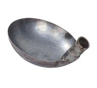 SHOWERORO Heavy-Duty Thickened Iron Water Ladle with Long Vertical Handle 21cm - Multi-use Iron Scoop for Gardening, Farming, Industrial Watering and Concrete Mixing