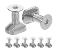 SHOWERORO Hydrofoil Mounting Screws with Greater Resistance to Force and Enhanced Stability 8pcs Stainless Steel T Shape Bolts for Surfboard and Hydrofoil for Artificial Wave Pools