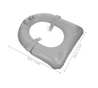 SHOWERORO Inflatable PVC Toilet Seat Cushion Raised Commode Pad with Suction Cups Deep Space Gray, Air-Press Inflatable Toilet Booster for Elderly and Disabled, Shower Chair Compatible