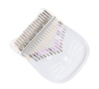 SHOWERORO Keys Transparent Cat-shaped Kalimba Thumb Piano Acrylic Mbira Instrument for Boy Girl Beginners Sound Note Stickers for Creative Design