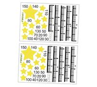 SHOWERORO Kids Height Chart Wall Sticker with Star Design for Children’s Room Decor, Height Measurement Wall Decal for Nursery and Bedroom, 2 Sheets 30x45cm Growth Chart for Boys and Girls