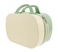 SHOWERORO Large 14-inch Makeup Case Travel Organizer with Color Block Design, Portable Handheld Cosmetic Storage Box for Women, Lightweight Makeup Brush and Sponge Holder for Travel