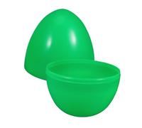 SHOWERORO Large Green Plastic Fillable Easter Eggs Faux Egg Appearance Storage Box for Party Basket Filler and Candy Stuffer