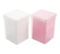 SHOWERORO Lint-Free Eyelash Extension and Nail Polish Remover Wipes, 2 Boxes with White and Pink Cotton Pads for Lash Glue Cleaning and Gel Nail Removal