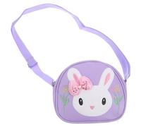 SHOWERORO Little Girl Crossbody Bag with Adorable Rabbit Design Adjustable Straps Practical Purse for Shopping and Camping