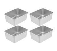 SHOWERORO Loaf Pans Rectangular Stainless Steel 4pcs for Baking Bread and Cake Nonstick Baking Tins with Reinforced Edges Oven and Dishwasher Safe for Lasagna Making and Toast