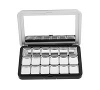 SHOWERORO Magnetic Makeup Palette Case Matte Black Empty Eyeshadow Blush Highlighter Organizer with 18-Grid Magnetic Plate Refillable DIY Cosmetic Storage Box for Travel and Daily Use