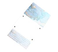 SHOWERORO Marble Laptop Skin Cover with Keyboard Protector Compatible for Macbook Air Lightweight Scratch-resistant Notebook Decal with Precise Cutouts for Easy Access