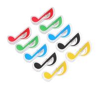 SHOWERORO Medium Size Paper Clips 10 Pack Plastic Music Note Clip for Sheet Music Random Color