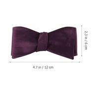 SHOWERORO Men’S Solid Color Self-Tie Bow Tie for Wedding and Formal Occasions, Purple Classic Groom Collar Decoration, Elegant Tuxedo Accessory for Bridegroom and Party