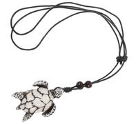SHOWERORO Men'S Woven Rope Turtle Necklace with Resin Pendant, Skin-Friendly and Lightweight Accessory for Everyday Use and Beach Activities